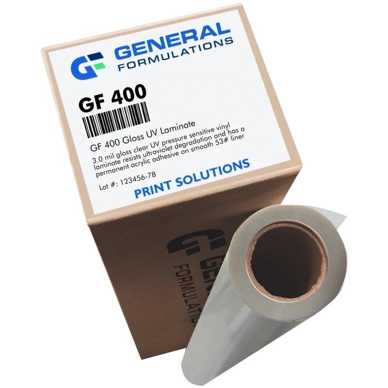 General Formulation 400 3.0 mil - Gloss UV Clear Vinyl Laminate