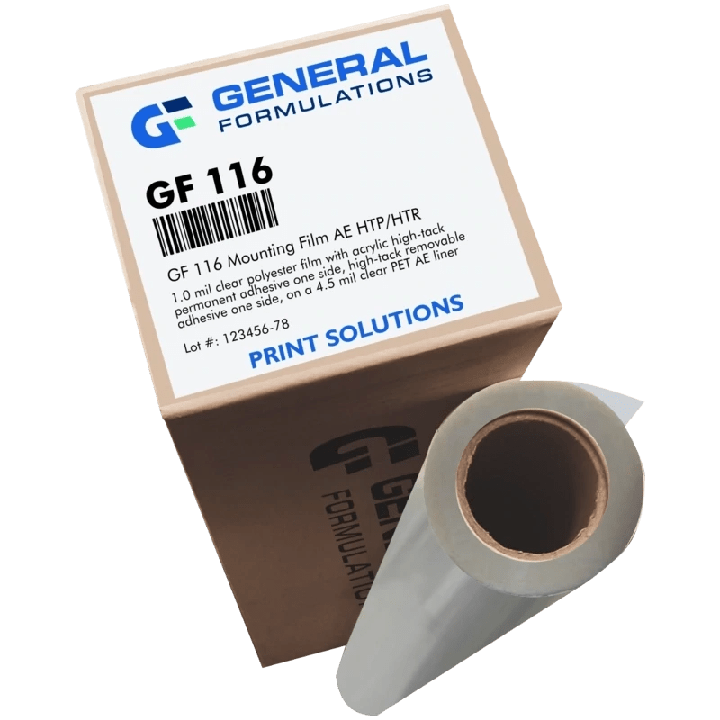 General Formulations 116 1.0 mil - Clear Polyester Removable Air Egress (54" Width)