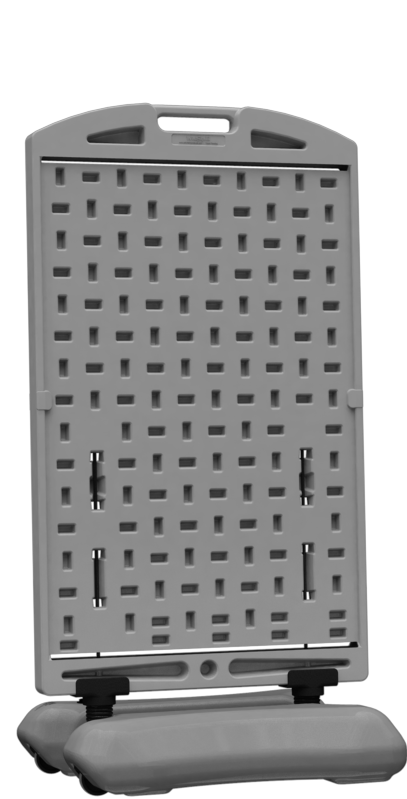 28"X44" GLOSS BLACK (GREY BASE) WINDSIGN-DELUXE A-FRAME WITH SNAP FRAME