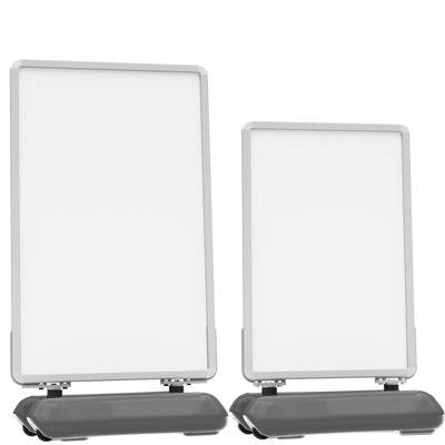 28"X44" SATIN SILVER (GREY BASE) WINDSIGN-DELUXE A-FRAME WITH SNAP FRAME