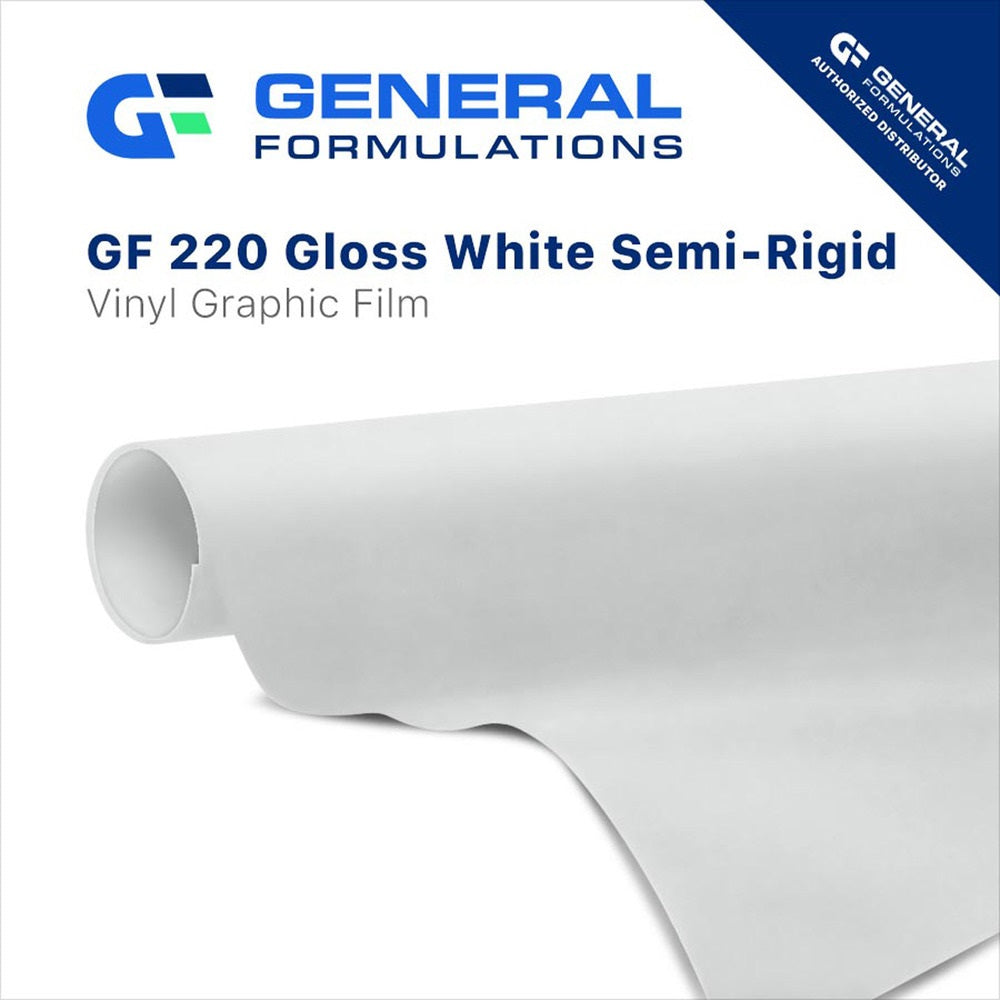 General Formulations 220 6.0 mil - Gloss White Semi-Rigid Viny (100 Feet)