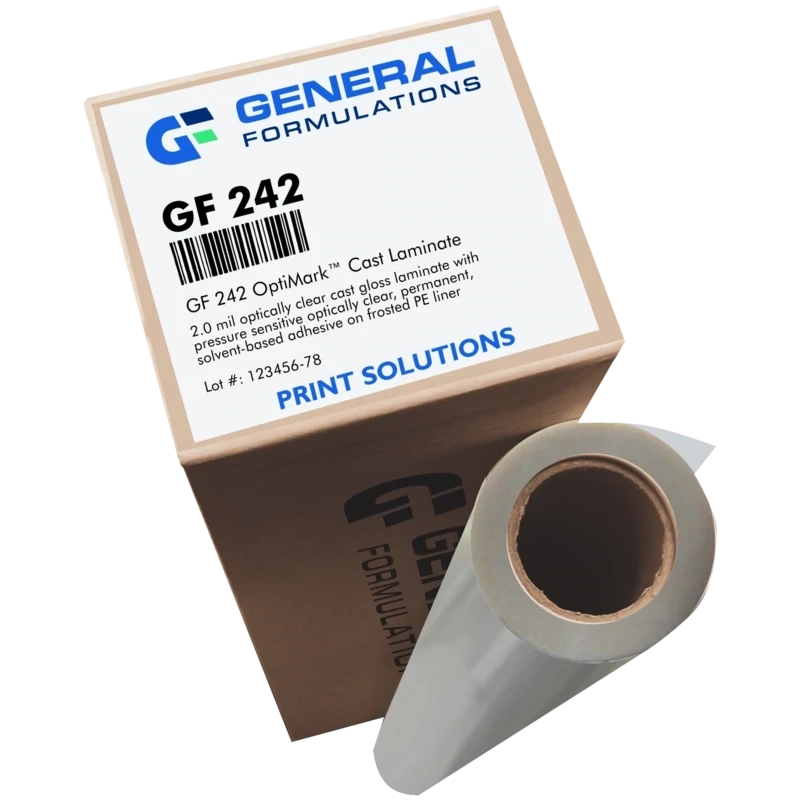 General formulation 242 OptiMark™ Optically Clear Cast Laminate 2.0 mil - Optically Clear UV Gloss Cast Laminate