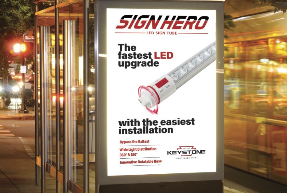 Keystone Sign Hero 360 Double Sided Led Lamp