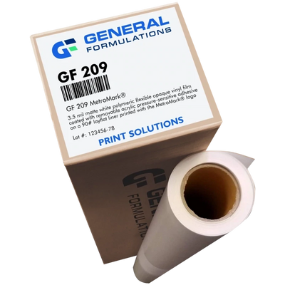 General Formulations 209 MetroMark® Outfront & JCDecaux Approved 3.5 mil - Matte White Opaque Transit Vinyl