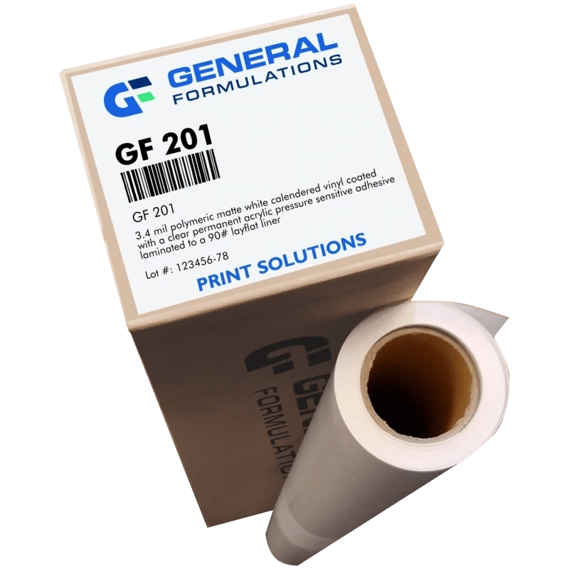 General Formulations 201 3.4 mil - Matte White Vinyl