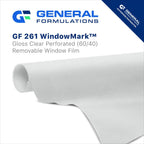 General Formulation 261 WindowMark™ UV Digital 6.0 mil - Clear Perforated 60/40 Window Film (100 Feet)