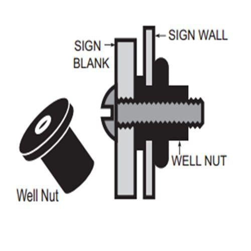 Plasticade Package Of 100 Well Nuts Wscrews For A-Frames