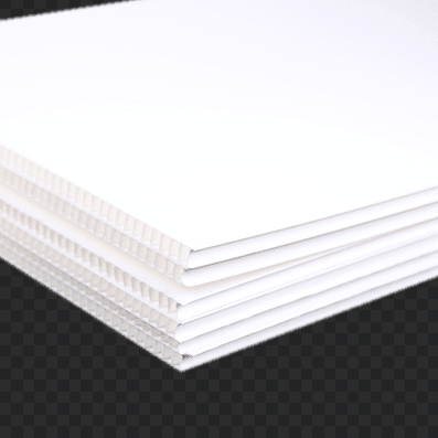 White Fluted Polypropylene - SFPlastics&sSignSupply