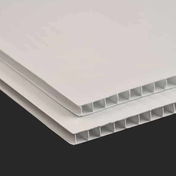 White Fluted Polypropylene - SFPlastics&sSignSupply